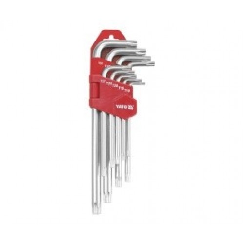 Ключи TORX с отверстием T10-T50 удлиненные (набор 9шт.) CrV 