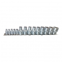 Головки торцевые TORX 1/4" E4-8, 1/2" E10-24, набор 14 предметов "H-D"