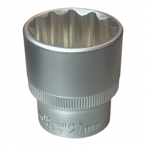 Головка торцевая 1/2" 12гр. 27 мм, L42 мм, CrV "H-D" Головка торцевая 1/2" 12гр. 27 мм, L42 мм, CrV "H-D"