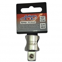 Головка-переходник 1/2"(F)x1/2"(М) с отверстием под вороток, CRV, на держателе "H-D"