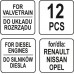 Фиксаторы газораспределительной системы дизельных двигателей Renault, Nissan, Opel (12пр.) 