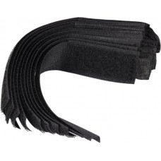 Лента тканая Velcro для стяжки кабеля на липучке 150мм, 10шт (черная)