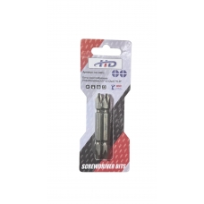 Биты крестообразные PH2xPH2х65мм 1/4" S2 (2шт) "H-D"