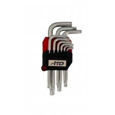 Ключи TORX с отверстием T10-T50 короткие (набор 9шт.) CrV 