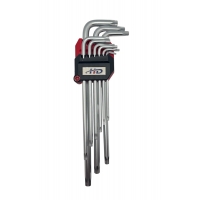 Ключи TORX с отверстием T10-T50 удлиненные (набор 9шт.) CrV "H-D"