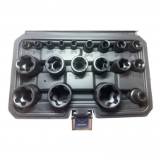 Головки торцевые ударные TORX PLUS EP4-EP32, CrV, набор 19 предметов "H-D"