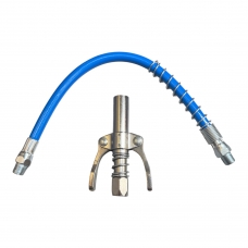 Шланг армированный с фиксируемым начонечником для смазочного шприца 