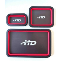 Лоток магнитный силиконовый складной для деталей, набор 3 предмета, цвет красный "H-D" Лоток магнитный силиконовый складной для деталей, набор 3 предмета, цвет красный "H-D"