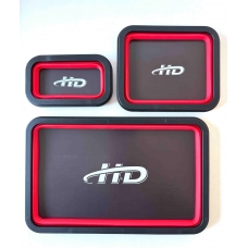 Лоток магнитный силиконовый складной для деталей, набор 3 предмета, цвет красный "H-D" Лоток магнитный силиконовый складной для деталей, набор 3 предмета, цвет красный "H-D"