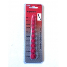 Вставки магнитные в торцевые головки 10-19 мм, красные, набор 10 предметов "H-D" Вставки магнитные в торцевые головки 10-19 мм, красные, набор 10 предметов "H-D"