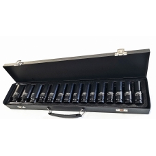 Головки торцевые ударные 1/2" 6гр. 10-32мм L78мм СrMo, набор 15 предметов "H-D"