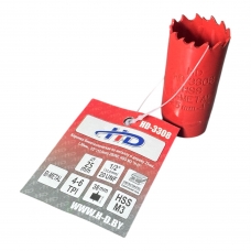 Коронка биметаллическая по металлу и дереву 25мм., L38мм., 1/2