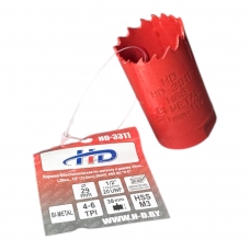 Коронка биметаллическая по металлу и дереву 29мм., L38мм., 1/2