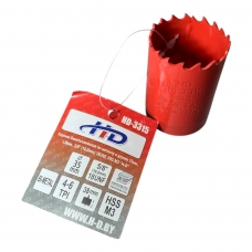 Коронка биметаллическая по металлу и дереву 35мм., L38мм., 5/8