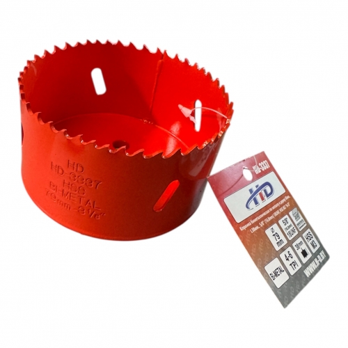 Коронка биметаллическая по металлу и дереву 79мм., L38мм., 5/8 Коронка биметаллическая по металлу и дереву 79мм., L38мм., 5/8