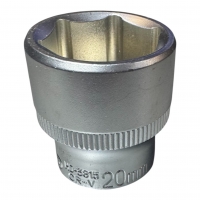 Головка торцевая 3/8" 6гр. 20мм L30мм CrV "H-D" Головка торцевая 3/8" 6гр. 20мм L30мм CrV "H-D"