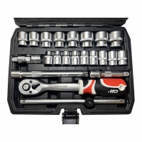 Набор инструментов 3/8" (22пр.) CrV "H-D" Набор инструментов 3/8" (22пр.) CrV "H-D"