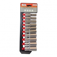 Головки торцевые 1/2" 10-24мм L=76мм (набор 10пр.) CrV "H-D" Головки торцевые 1/2" 10-24мм L=76мм (набор 10пр.) CrV "H-D"