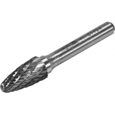 Шарошка металлическая коническая 10х18x58мм для обработки металла 