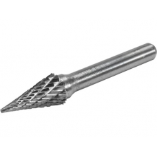 Шарошка металлическая коническая заостренная 10х18x58мм для обработки металла 