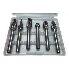 Шарошки металлические для обработки металла 10мм, набор 6 предметов 
