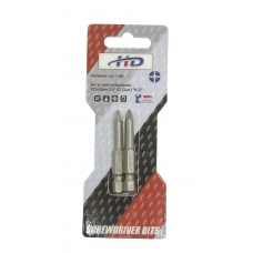 Биты крестообразные PZ1х50мм 1/4" S2 (2шт) "H-D"