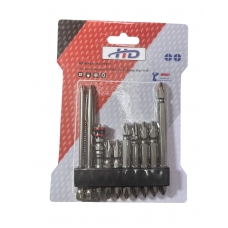 Биты крестообразные 50-100мм 1/4" S2 (набор 10пр) "H-D"