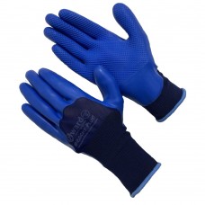 GWARD Rocks Plus Перчатки нейлоновые синие с текстурированным латексным покрытием 3/4 (раз. 10 (XL))