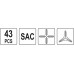 Набор приспособлений для замены сцепления SAC, 43пр. 