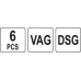 Набор приспособлений для замены сцепления DSG VAG, 6пр. 