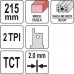 Полотно для сабельной пилы по кирпичу и газобетону 215x2.0мм 2TPI TCT 