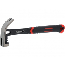 Молоток столярный с гвоздодером 500 гр, 345 мм, цельнометаллический, кованый, магнит 