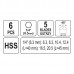 Сверло конусное зенкер d6.3-20.5мм хвостовик HEX (набор 6пр.) 